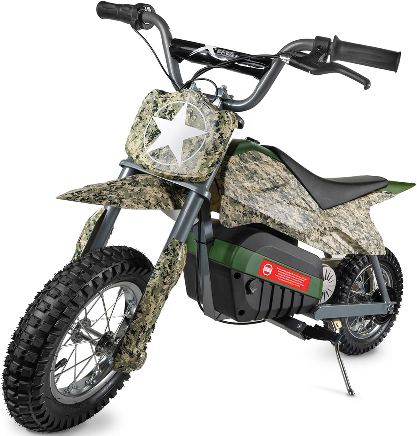 XtremepowerUS Electric Dirt Bike, 24V 250W Battery Powered Mini Dirt Bike, Electric Ride-On (Rusher)