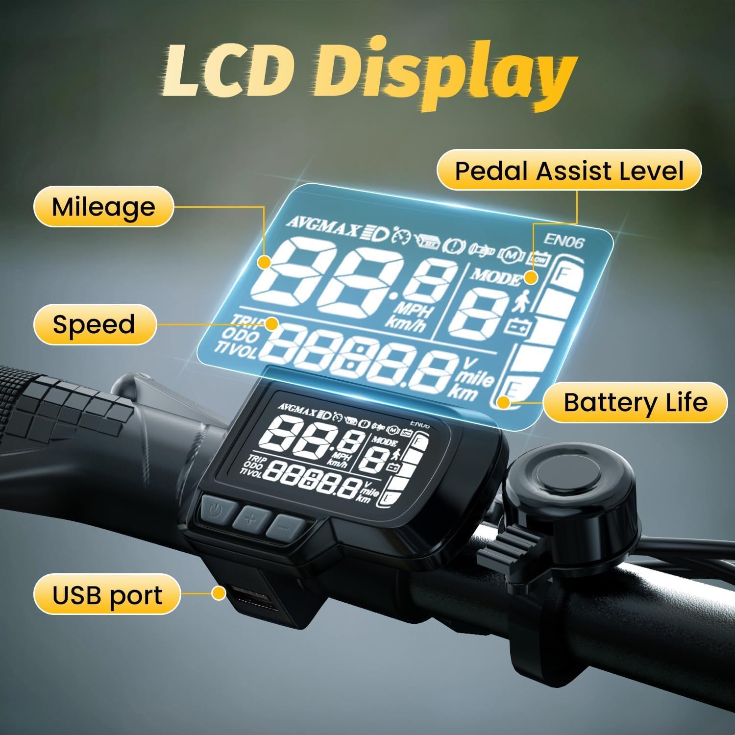 Folding Electric Bike, Removable Large Capacity Battery Ebike,Fat Tire Adult E-Bik,Long Range, Long-lasting Ebike