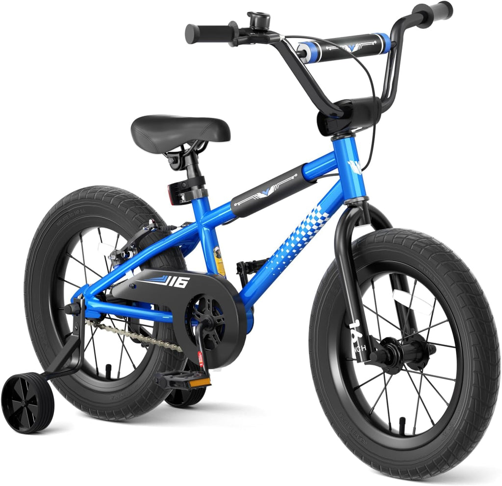 67i BMX Toddler Bike with Training Wheels 12/14/16 Inch Kids Bicycle Boys Girls Age 3-8 Durable Steel Frame Adjustable Seat Coaster Brake Bicicleta para Niños