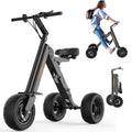 3 Wheel Mobility Scooter for Adults, Powered Mobility Scooter with seat Lightweight Folding Mobility Scooter with 36V 7.8AH Electric Scooter, Reverse Function & Key Switch for Commute and Travel