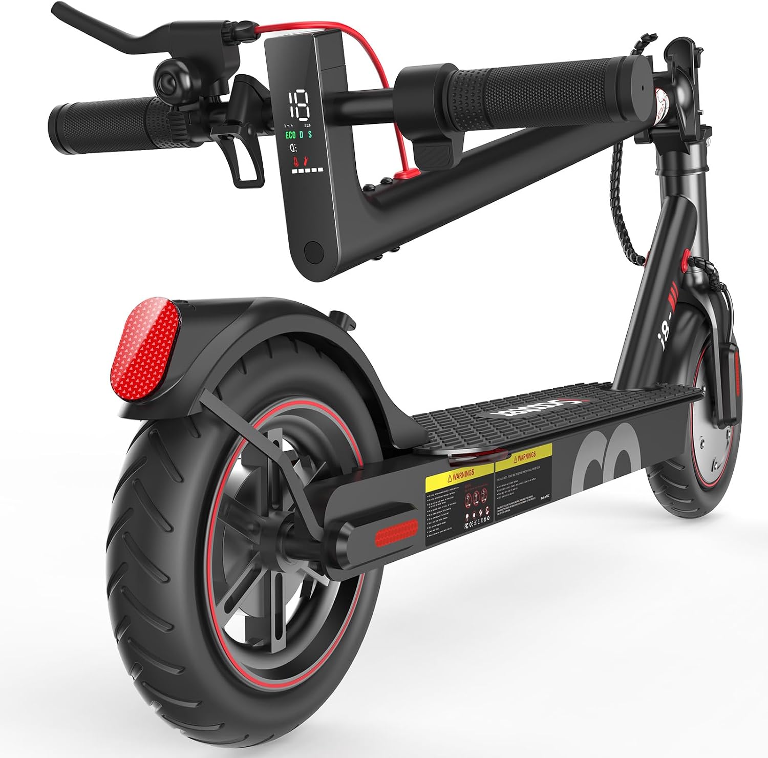 iScooter Electric Scooter Adults & Big Kids, Cruise Control, Dual Braking System, Smart App, Foldable Electric Scooter for Commuting & Campus Use