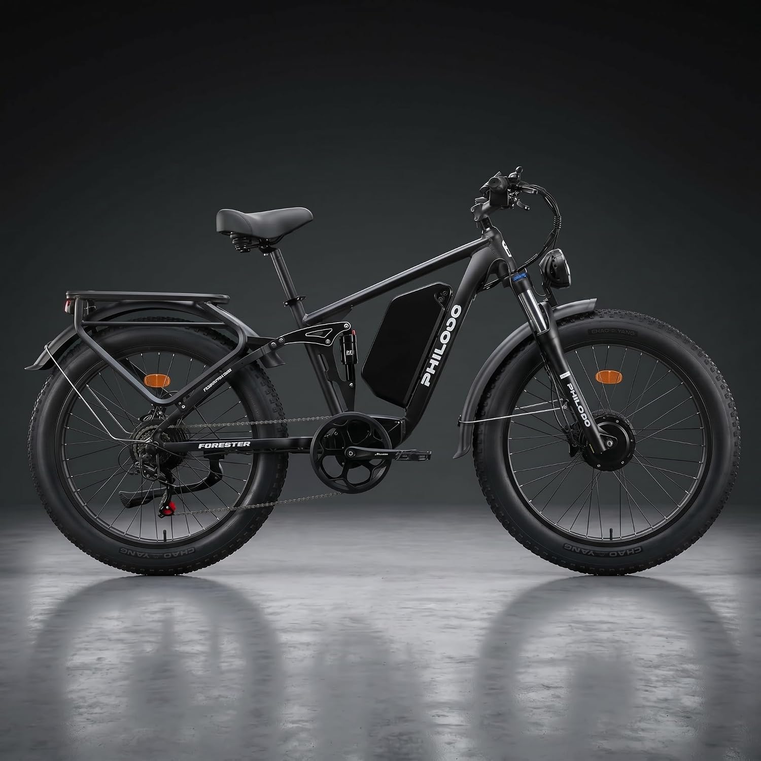 Forester 5000W Peak Dual Motor Electric Bike - 45 MiIe P-hour High-Speed, Fat Tire Ebike with 60V 25Ah Battery, 100+ Mile Range, Full Suspension & Hydraulic Brakes for Adult Off-Road Commuting