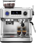 Kndko 20 Bar Espresso Machines with Grinder, Double Boiler Espresso Maker with Milk Frother Steam Wand, Programmable Coffee Maker for Home Cappuccino Latte & Americano