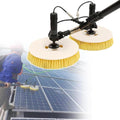 Special Roof Water Brush 7.5 M Solar Panel Cleaning Telescopic Pole, Electric Photovoltaic Panel Cleaner, Double Head Automatic Outdoor Cleaning Tools Window Cleaner