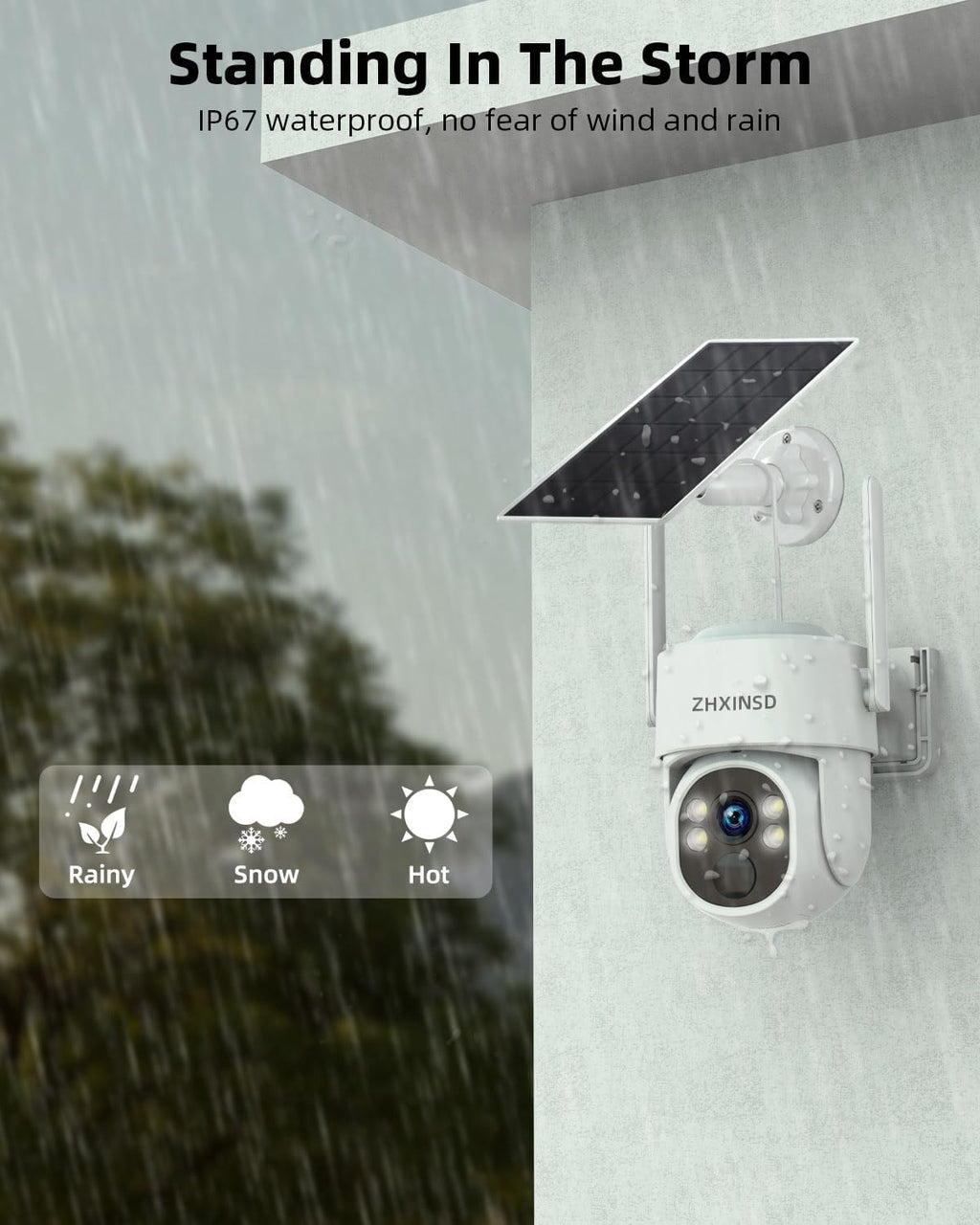 PTZ Security Cameras Wireless Outdoor Solar Powered, Pan Tilt 360 View 10 CH Ultra 4MP Home Security Camera System with 4 Cameras Human Detection Two Way Audio Color Night Vision 64G Storage