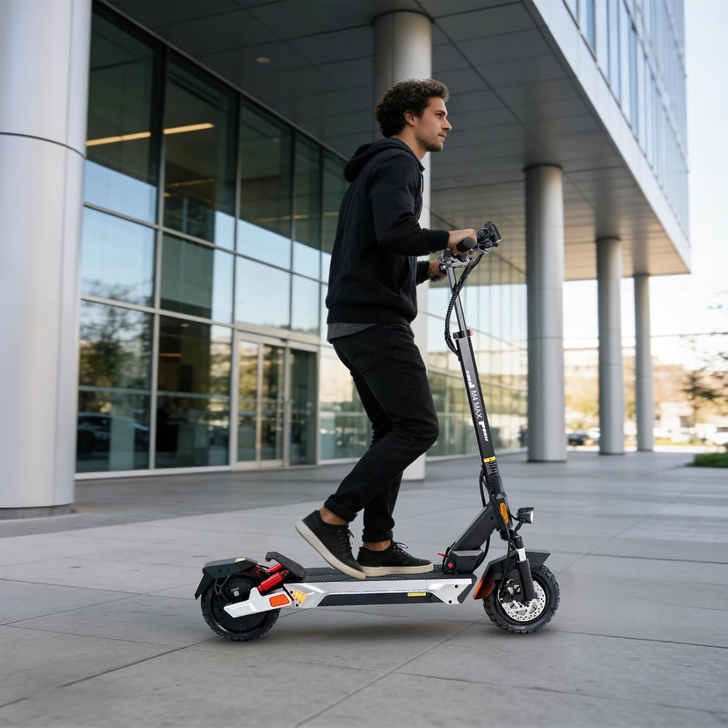 Electric Scooter Adults 1600/2000W Motor 50 Miles Long Range & 30/35 MPH Top Speed 10' Off Road Tire Folding E-Scooter 48V 20.8AH Battery Kick Scooter with Detachable Seat for Commuter Outdoor