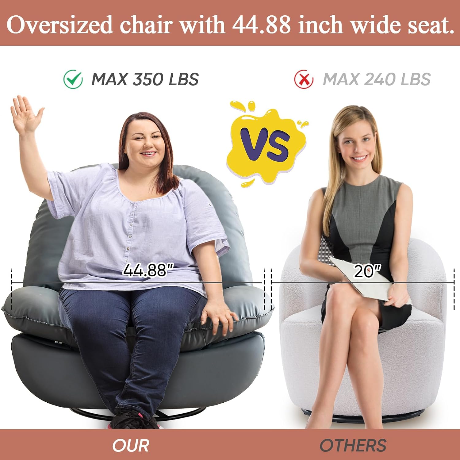 Oversized Electric Recliner Chair, 270 Swivel Rocking Glider Rocker for Adults Modern Ergonomic Lounge Chair Living Room with Phone Stand & Smart Voice Control Theater Seating, Grey Fuax Leather