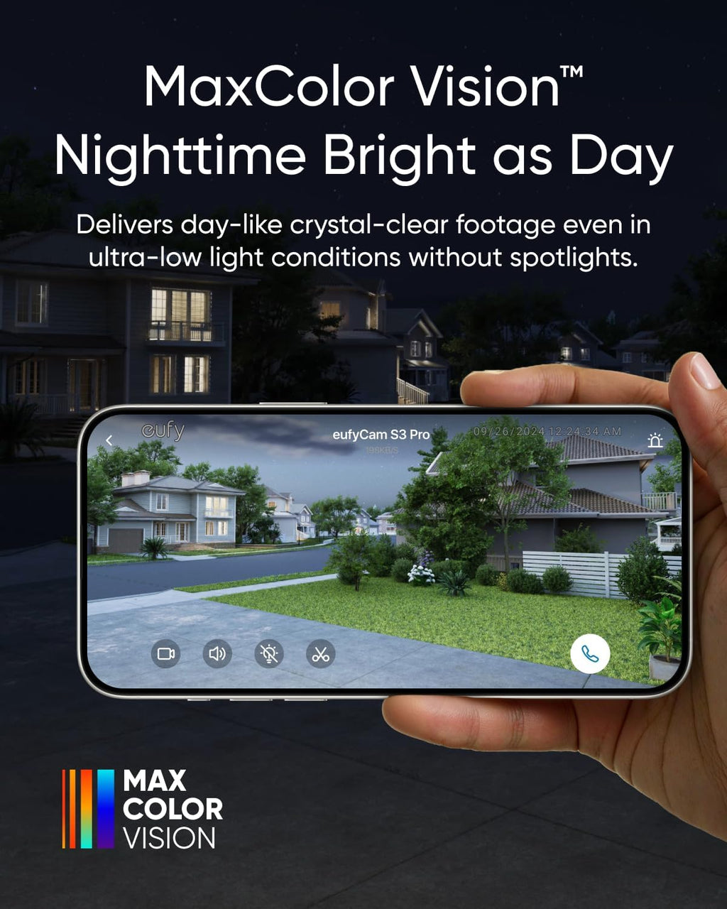 eufy Security eufyCam S3 Pro 3-Cam Kit, Solar Camera Outdoor Wireless, MaxColor Night Vision, 4K Security Camera with Solar Panel, Face Recognition AI, Local Storage, No Monthly Fee (Renewed)