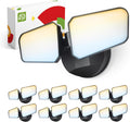 ASD LED Security Flood Lights Outdoor, 20W 5CCT 2700K-5000K, Rotatable Heads, Wired Flood Light, 150° Side-to-Side, 180° Up and Down, IP65 Wet Locations, UL DLC, 145000 hr Lifespan, Black, 8 Pack