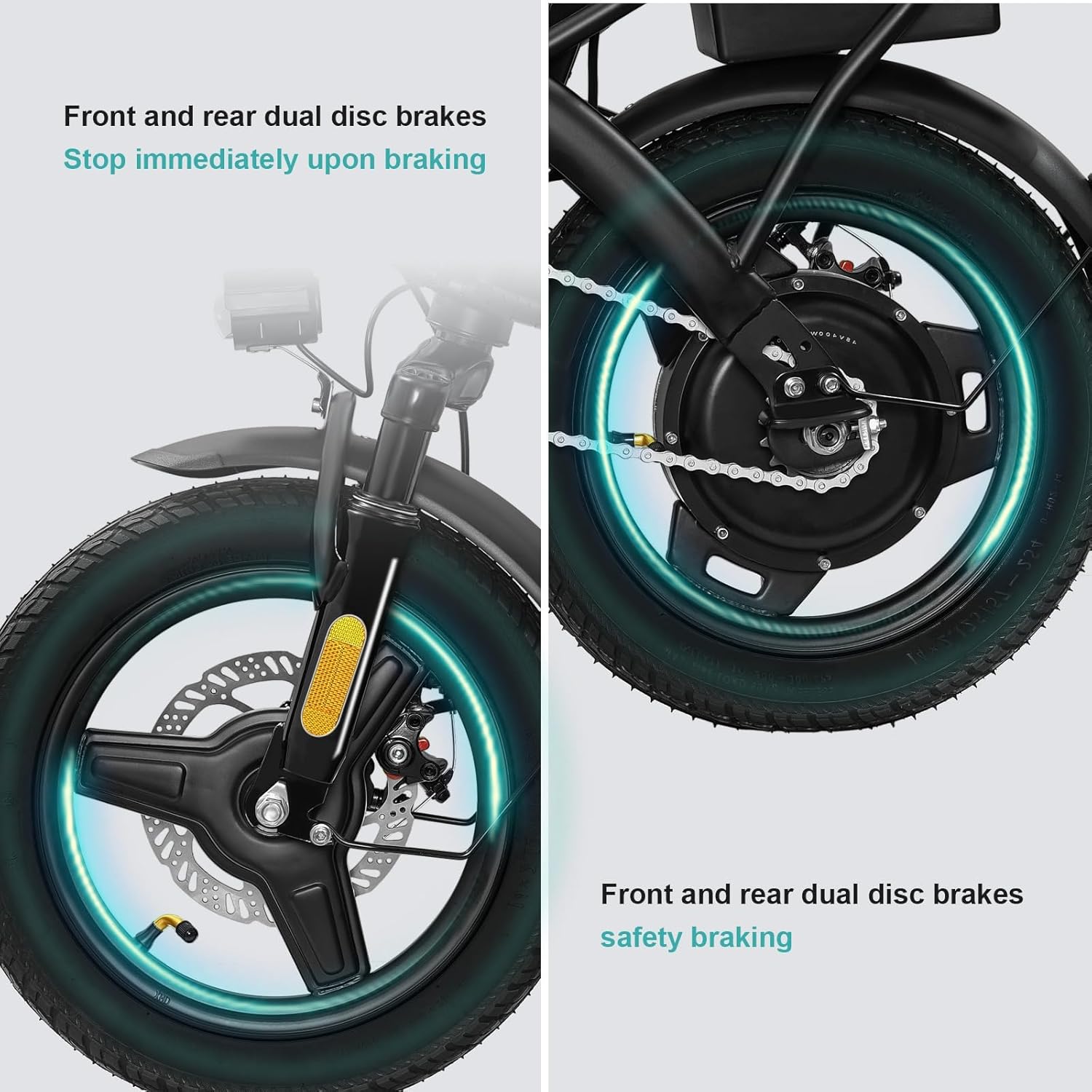 Electric Bike for Adults Teens, Commuter City Folding ebike with 560W Motor and 48V Battery, 24MPH 3-Level Pedals Assist, Dual Disc Brakes,14' Compact Foldable Electric Bicycle with USB Phone Holder