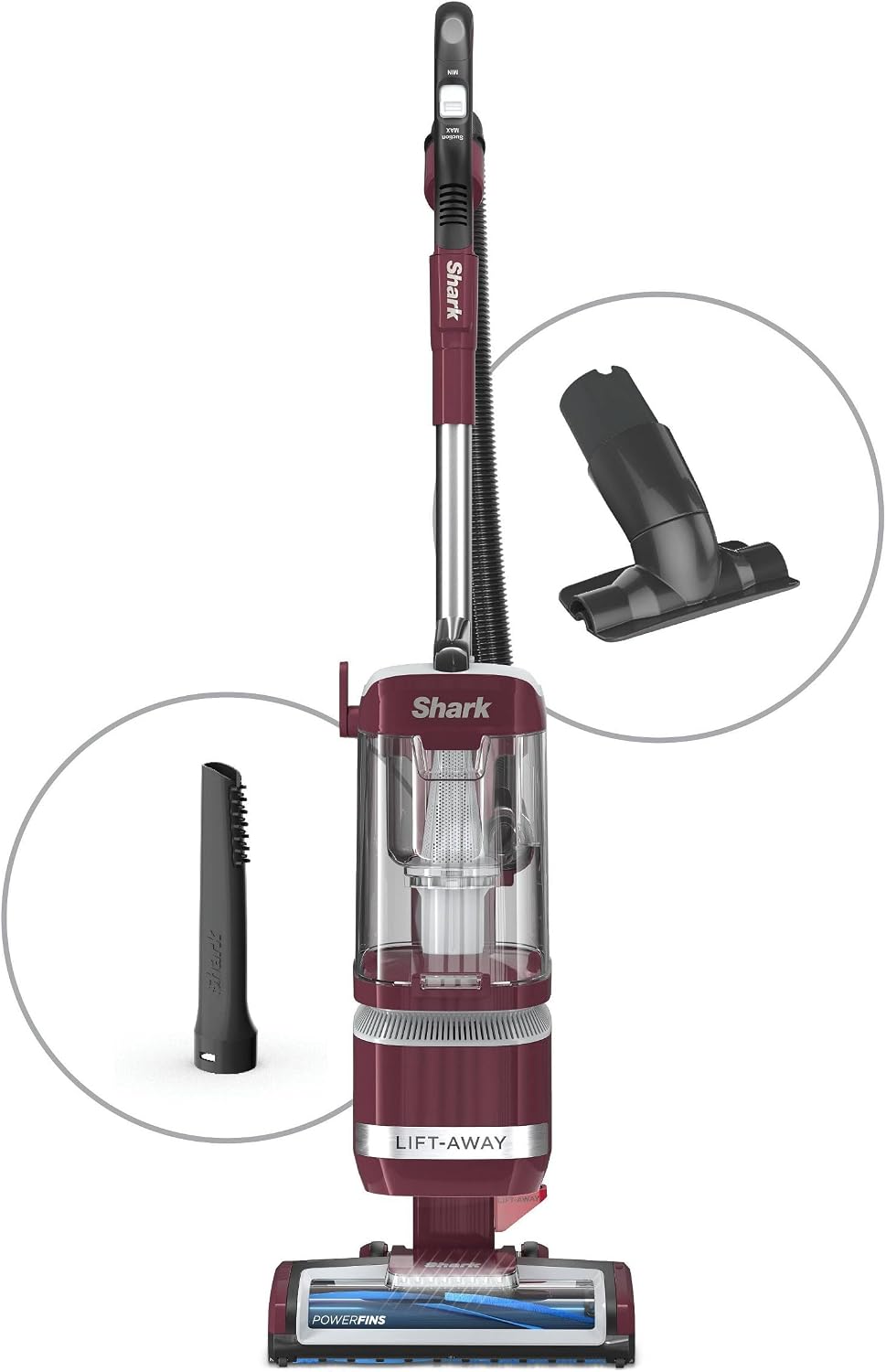Shark LA401 Navigator Lift Away ADV Upright Vacuum with PowerFins Brush Roll, LED Headlights and Advanced Swivel Steering, Red (Renewed)