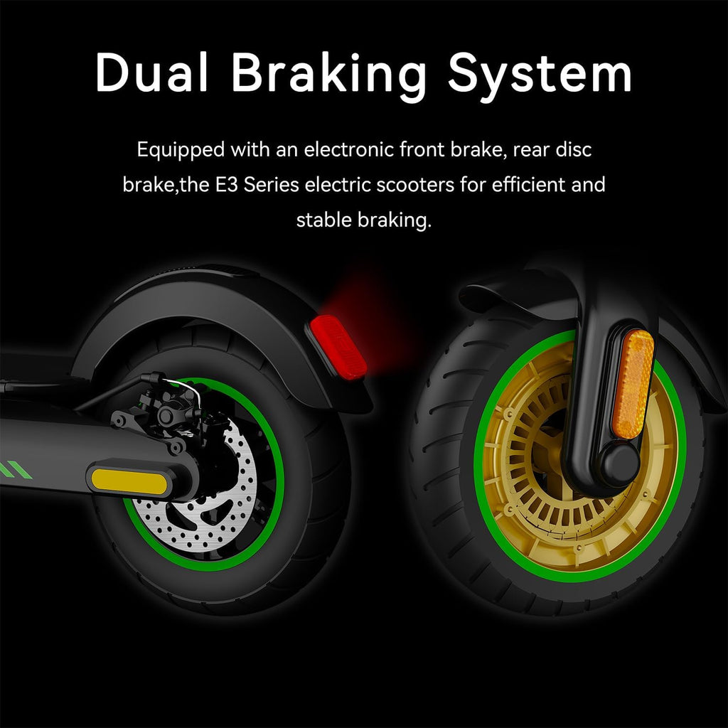 Electric Scooter, 250W Motor, 18Miles Long Range & 15.5 MPH Top Speed, 8.5' Solid Tires, Folding Commuter Escooter with Turn Signals, Cruise Control, Dual Brakes for Adults and Teens, ES Series 3