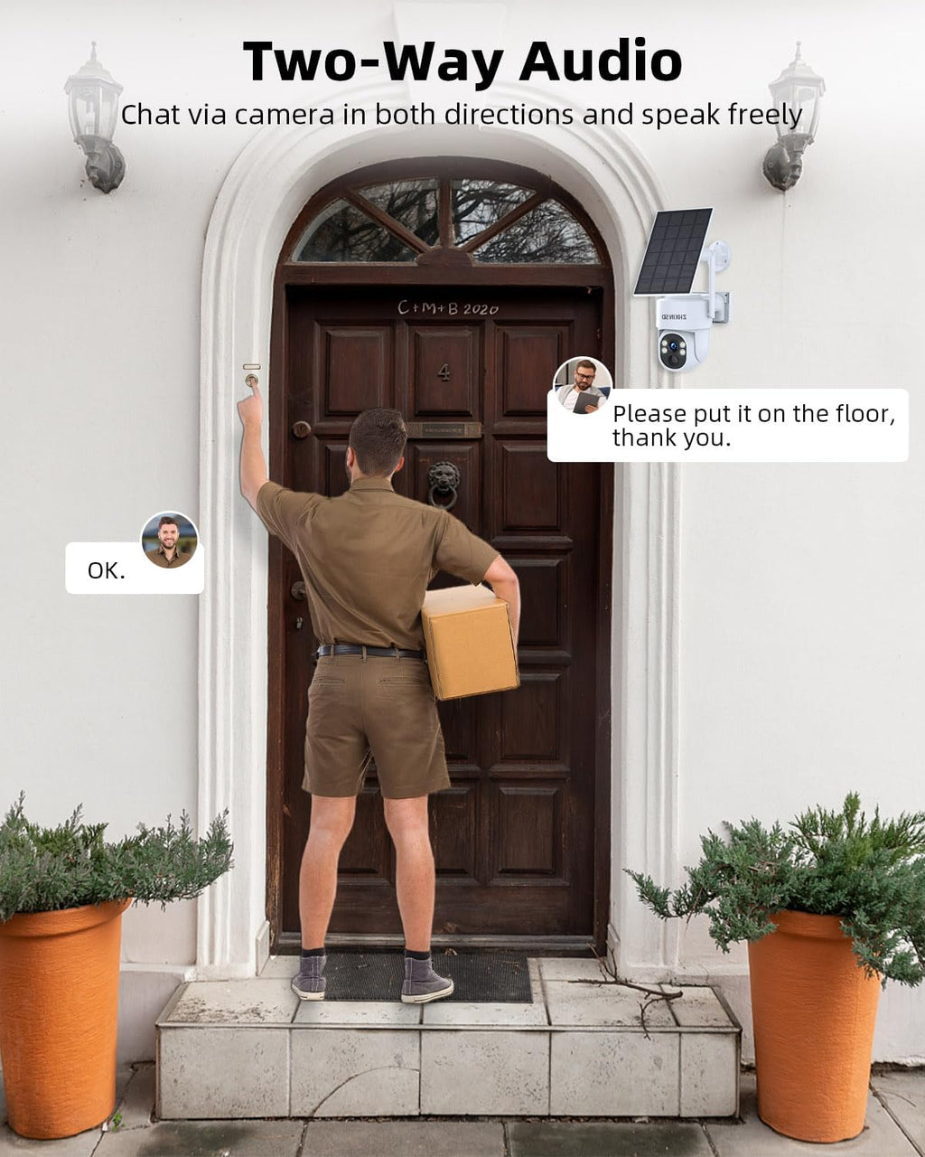 2.5K Outdoor Solar Wireless Security Camera System, 4-Camera Kit with 10' Monitor for Home Surveillance 360° View, 2.4/5GHz WiFi, Forever Power, 64GB Storage, No Subscription, No Monthly Fee