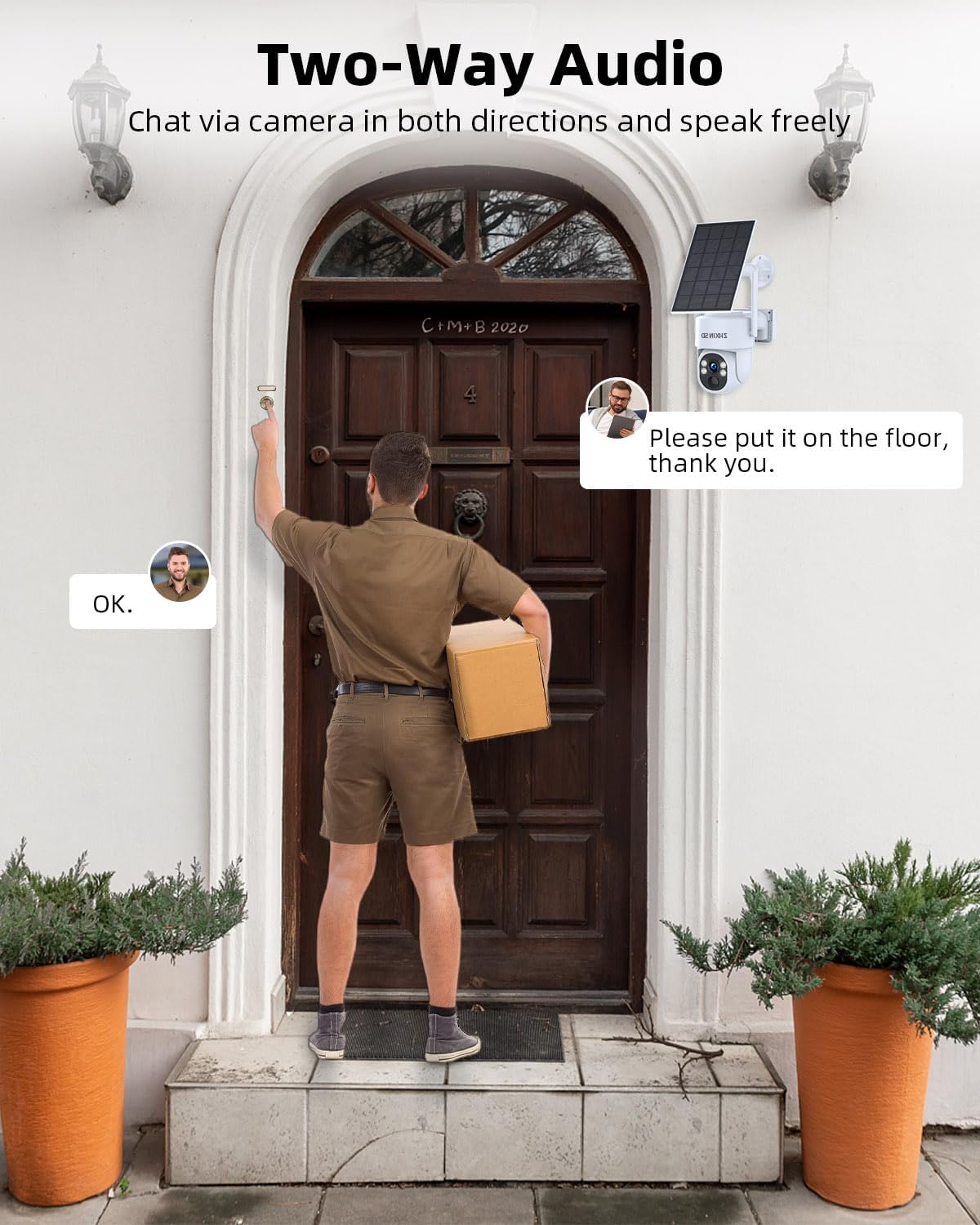 2.5K Outdoor Solar Wireless Security Camera System, 4-Camera Kit with 10' Monitor for Home Surveillance 360° View, 2.4/5GHz WiFi, Forever Power, 64GB Storage, No Subscription, No Monthly Fee