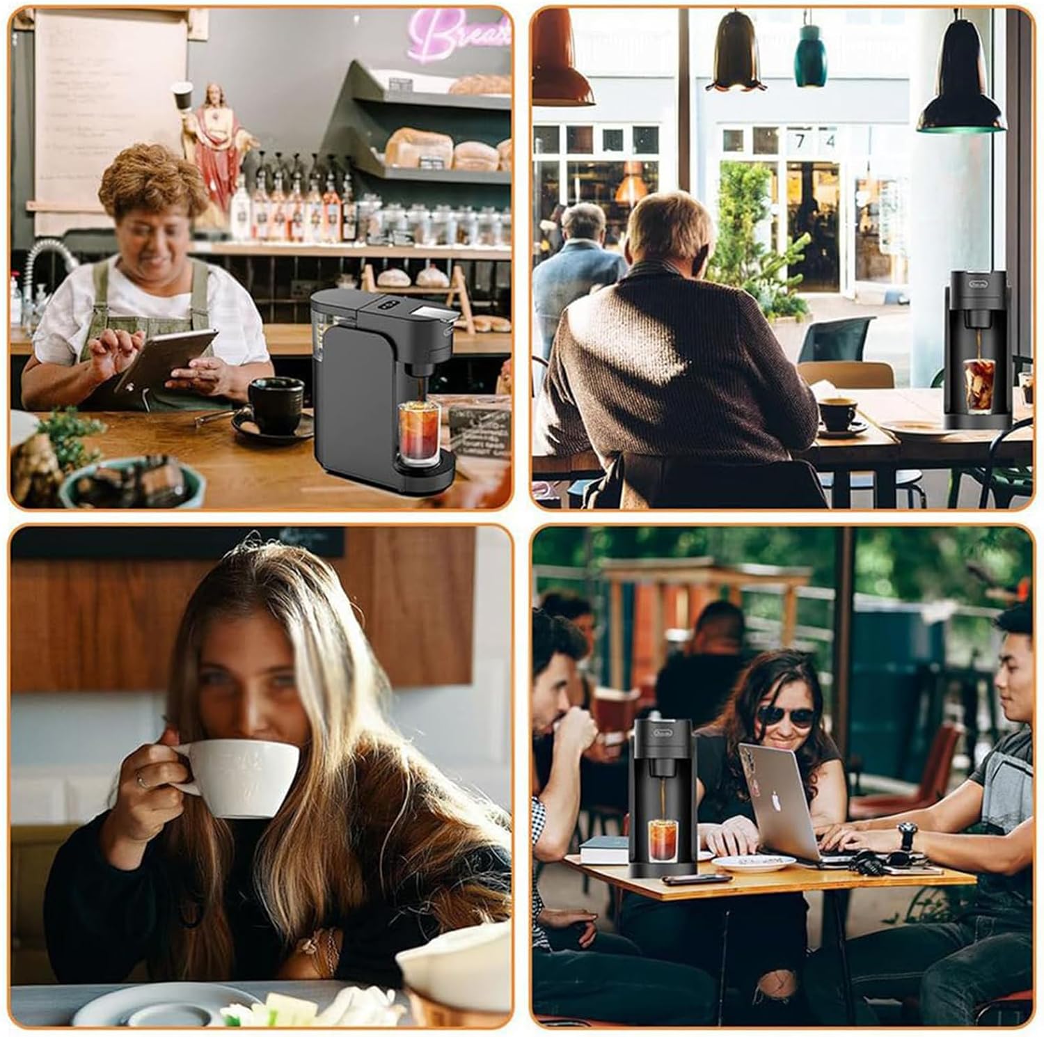 Capsule Coffee Machine, Mini Espresso Machine, Smart Dual Mode, with 3000l Water Tank, 3 Height Adjustable Cup Holder(119/143/175mm), for K-Cup Capsules, Cappuccino