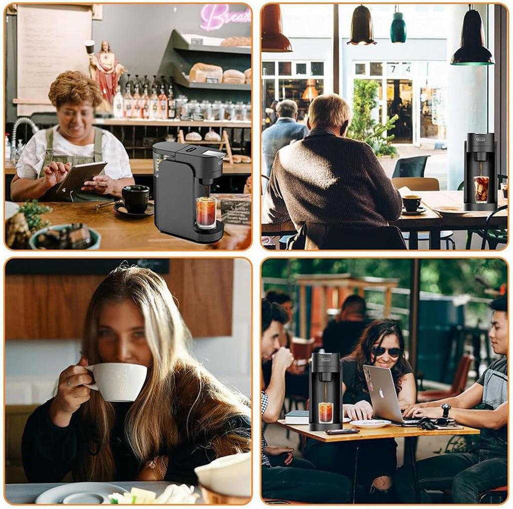 Capsule Coffee Machine, Mini Espresso Machine, Smart Dual Mode, with 3000l Water Tank, 3 Height Adjustable Cup Holder(119/143/175mm), for K-Cup Capsules, Cappuccino
