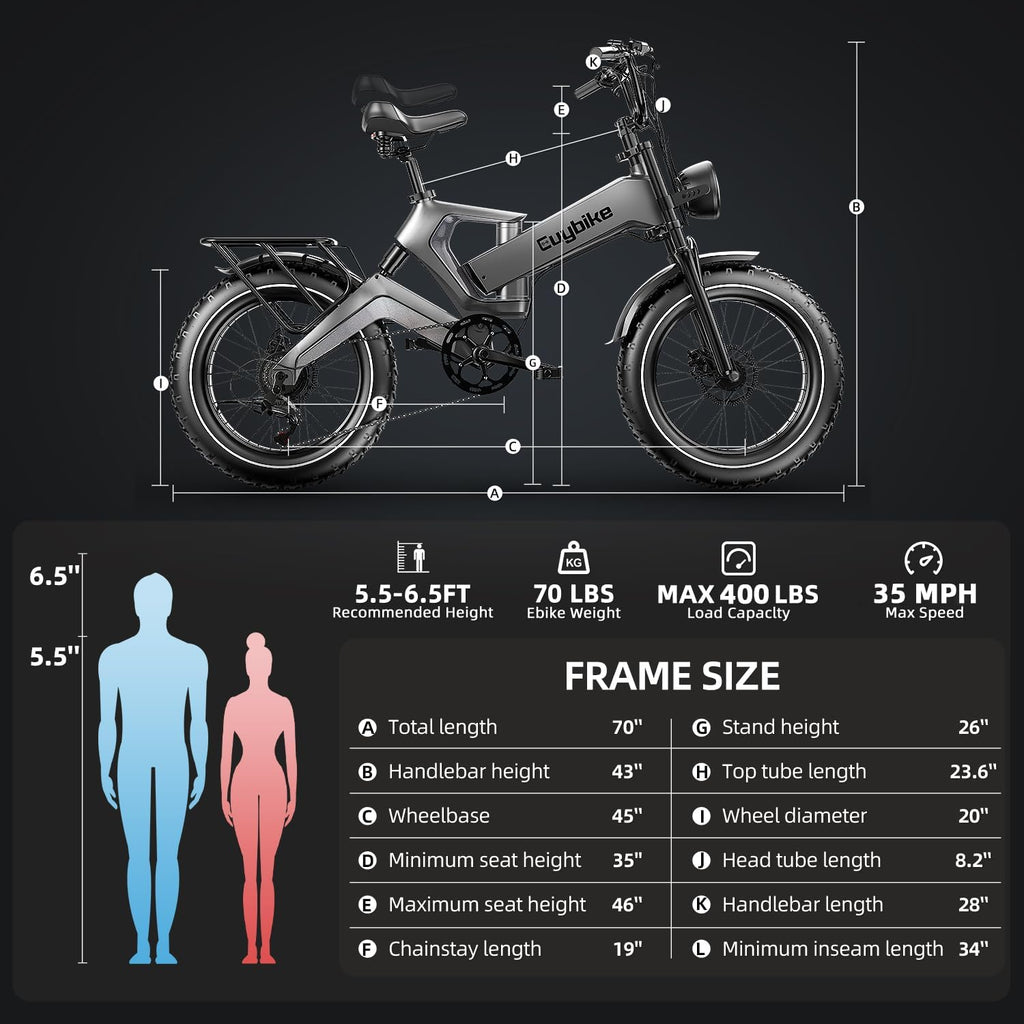 bluebiko 2000W/3000w Peak Electric Bike for Adults, 48V 35AH/52v 30AH Removable Battery, 100+Miles Long Range Foldable Electric Bike, 20'x4.0' Fat Tire, All Terrain Ebike