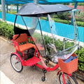 Adult Tricycle Cover Electric Tricycle Covers, Strong UV Protection & Windproof, Waterproof, Accessories Fit for Various 3 Wheel Bike Types(Gray)