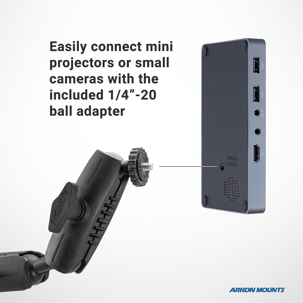 ARKON Mounts Remarkable Creator Pro+Plus Clamp Mount with Teal Extension Pole | Content Creators & Hobbyists | LED Light | Solid Clamp | Fits iPad, iPhone, and More