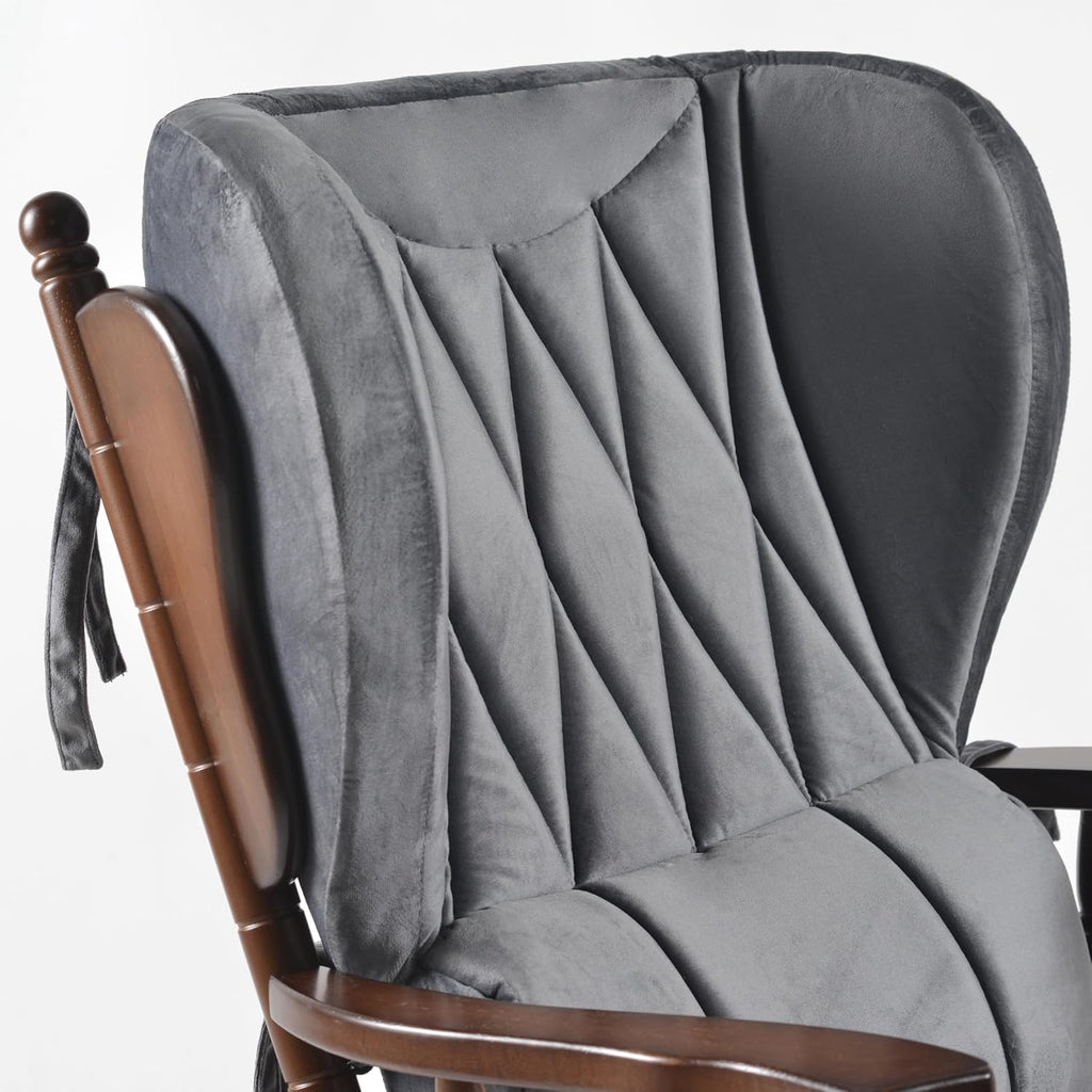 Comfort Deluxe Glider Chair and Ottoman Set (Anthracite)