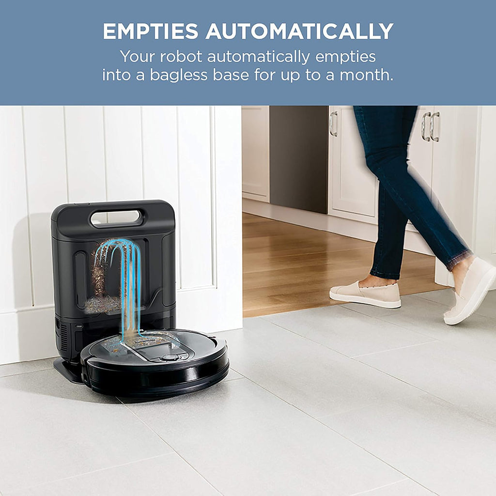 Shark IQ Robot Vacuum AV1002AE with XL Self-Empty Base, Self-Cleaning Brushroll, Advanced Navigation, Wi-Fi, Compatible with Alexa, 2nd Generation (Renewed)