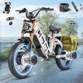 eAhora Juliet Pro 2/Juliet Electric Bike for Adults 5400W/1200W Dual Motor Electric Bicycle 43MPH 60V 70Ah 220+Miles Long Range 20' Fat Tire Full Suspension Mountain E-Bike with APP Control