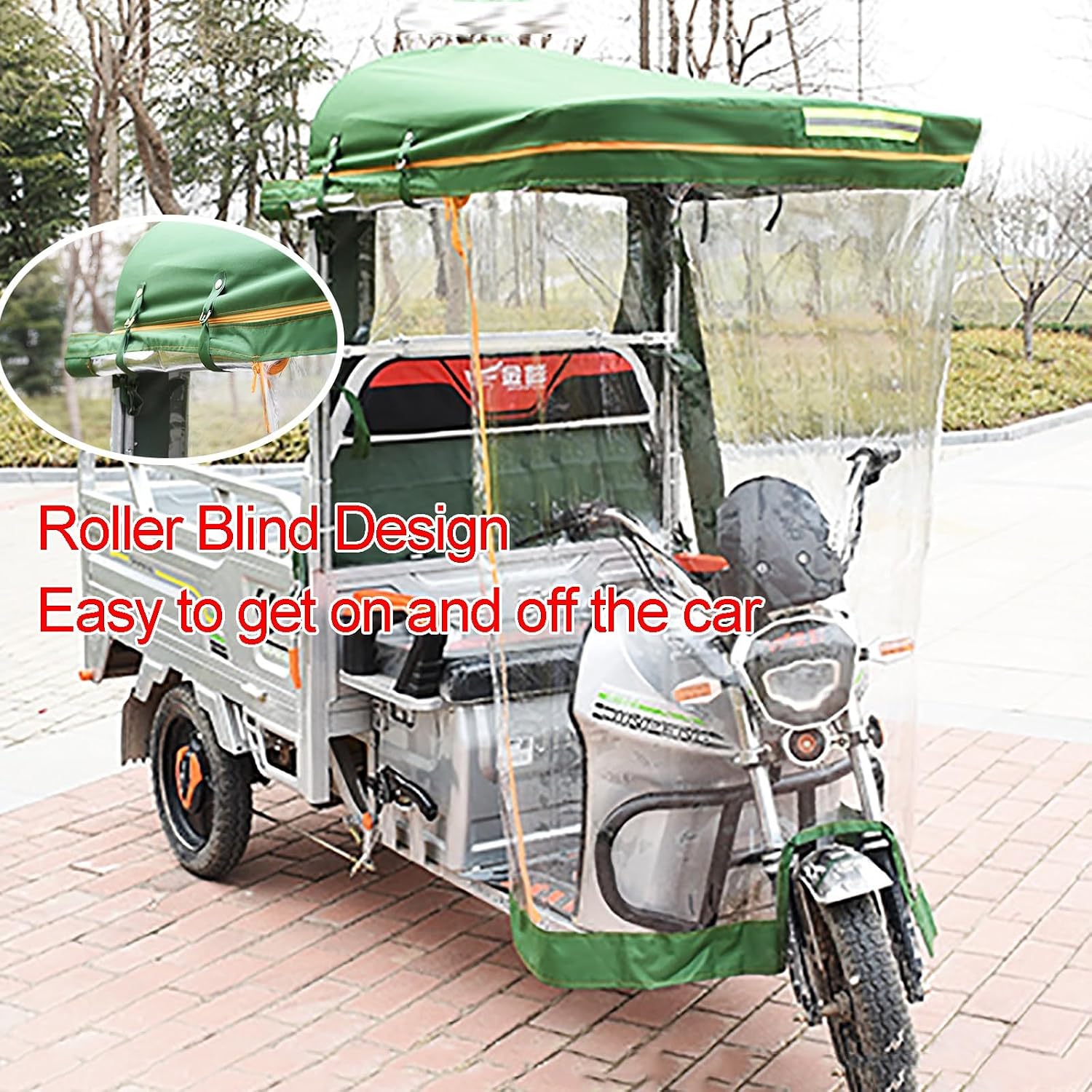 Adult Tricycle Cover,Ideal for Heavy Duty Electric Tricycle,Motorcycles or SANBENGZI Outdoor Riding, 3-Wheel Bike Riding from Rain,Dust,and Sun ( Color : Blue , Size : 85cm/33.5in )