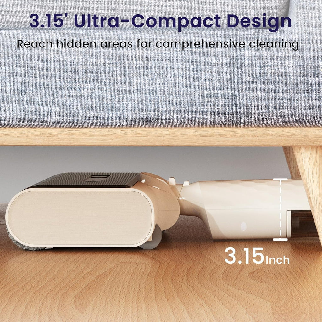Lefant Cordless Wet Dry Vacuum Mop,Vacuum Cleaner for Home with 60 Mins Runtime,180° Lay-Flat,2 Adjustable Cleaning Modes,Anti-Tangle,Lightweight Stick Vacuum for Carpet,Pet Hair,Hardwood Floor LS100