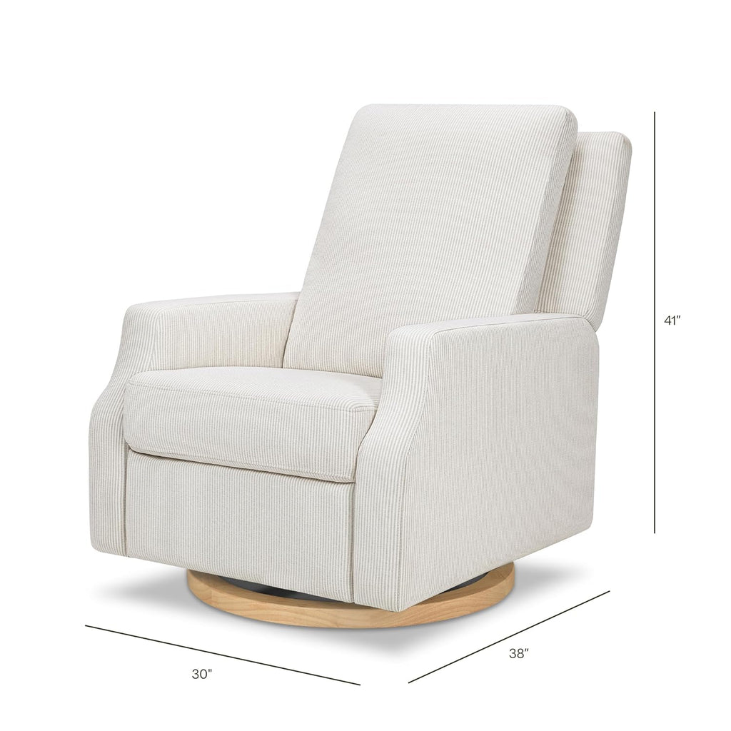 Namesake Crewe Glider Recliner Nursery Chair - GREENGUARD Gold & Certi-PUR US Certified Rocker Recliner - Glider Rocking Chair for Nursery & Living Room - Manual, 360° Swivel, Fog Chatham