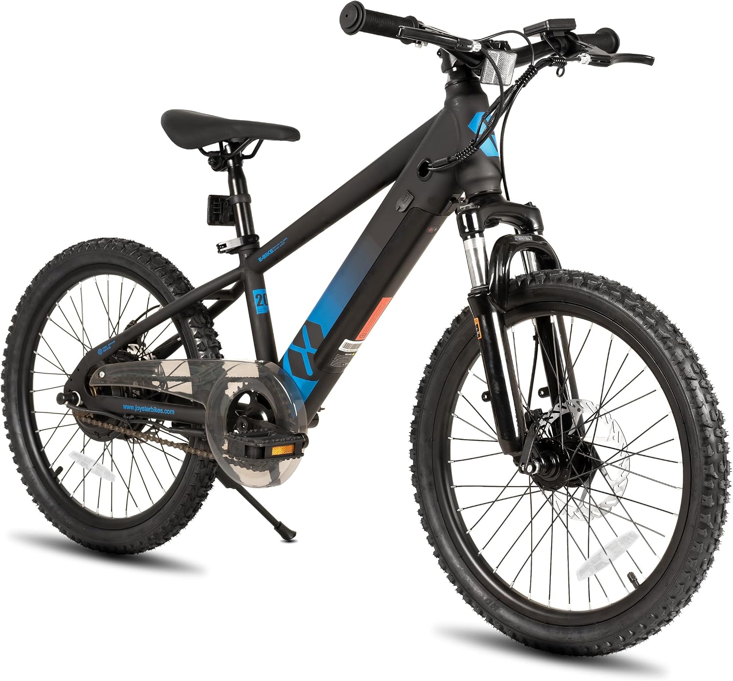 JOYSTAR 20 26 Inch Electric Bike for Kids Teens Ages 6+ with 250W/500W Brushless Motor, Electric Mountain Bicycle with Removable Battery, Safe Children Ebikes with Dual Disc Brakes
