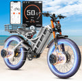 2026 eAhora Romeo Pro 3/2 50-46 Mph Electric Bike for Adults, 5600W/4000W/2500W Dual Motor Ebike 60V 80Ah/52V 70Ah Battery 200 Miles Long Range, 26*4.0'/20*4.5' Fat Tire, Full Suspension, All Terrain