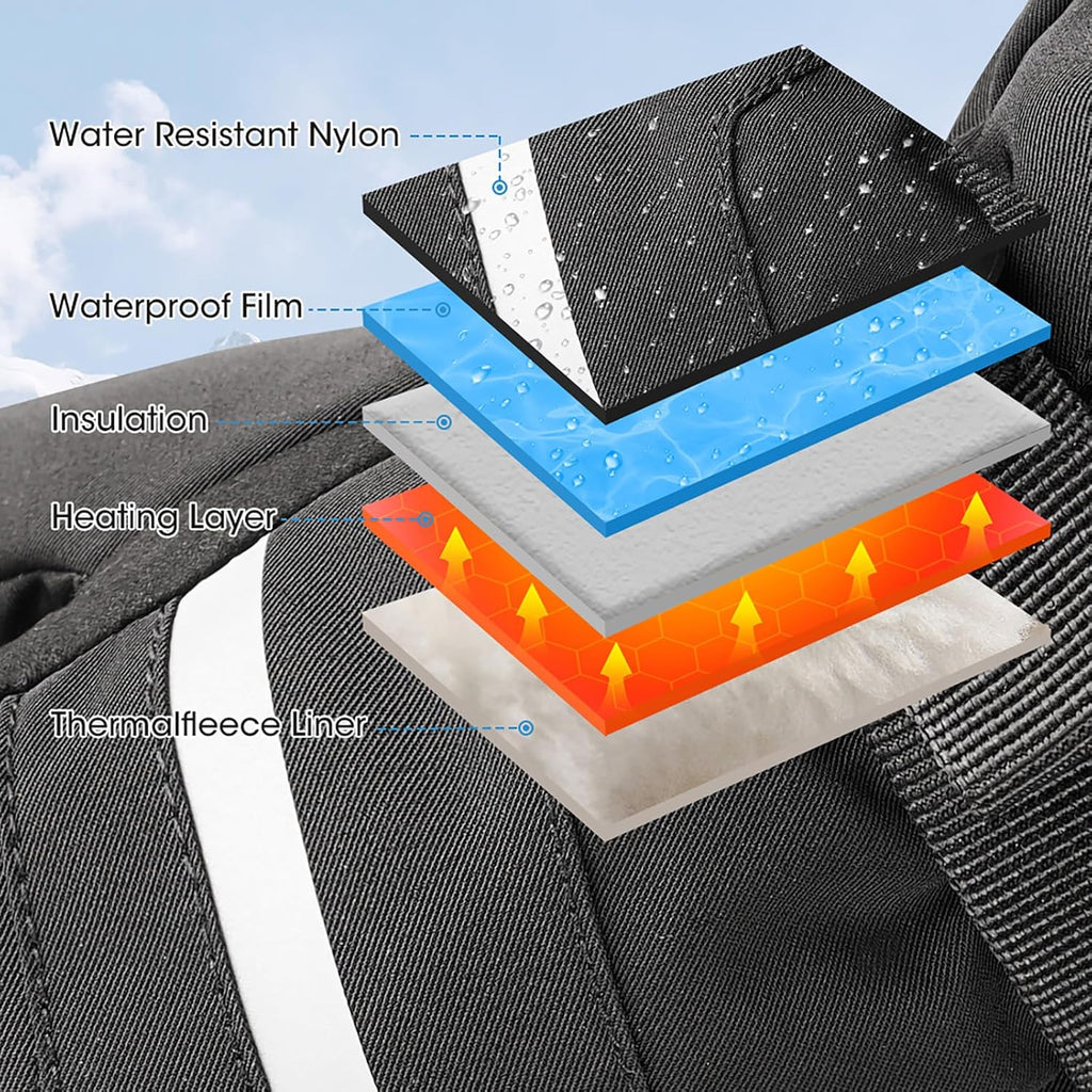 SNOW DEER Heated Motorcycle Gloves for Men Women, Electric Glove Rechargeable Battery Heated Hand for Motorcycle Biking Hunting Arthritis Skiing Working