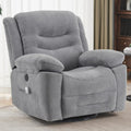 Ketaiyou Power Swivel Rocker Recliner with Massage and Heat, USB Port, Infinite Position, Oversized Electric Glider Rocking Chairs Living Room, Soft Fabric Reclining Sofa Chair(Misty Gray)