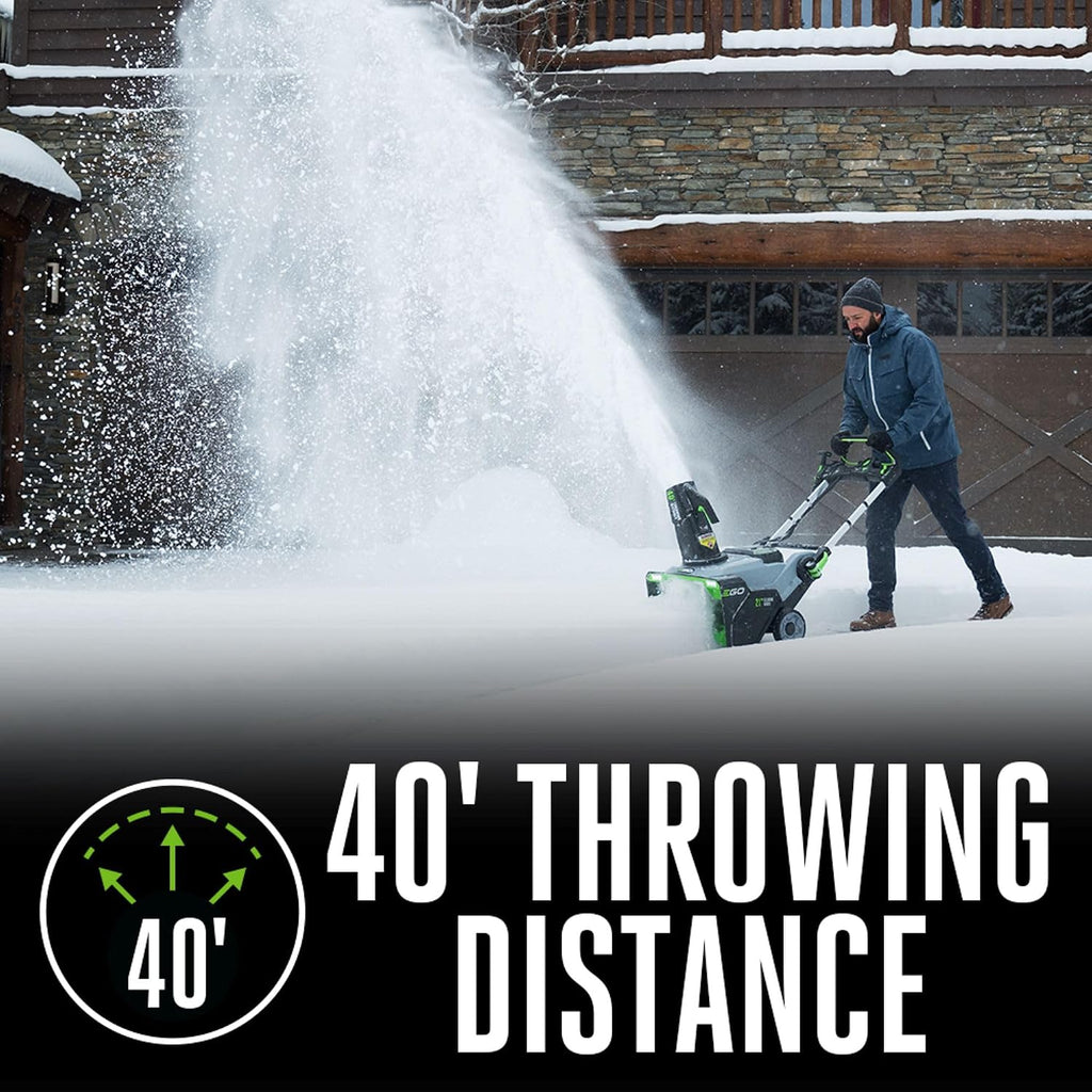 EGO Power+ SNT2110 Peak Power 21-Inch 56-Volt Cordless Snow Blower with Steel Auger Battery and Charger Not Included,Black