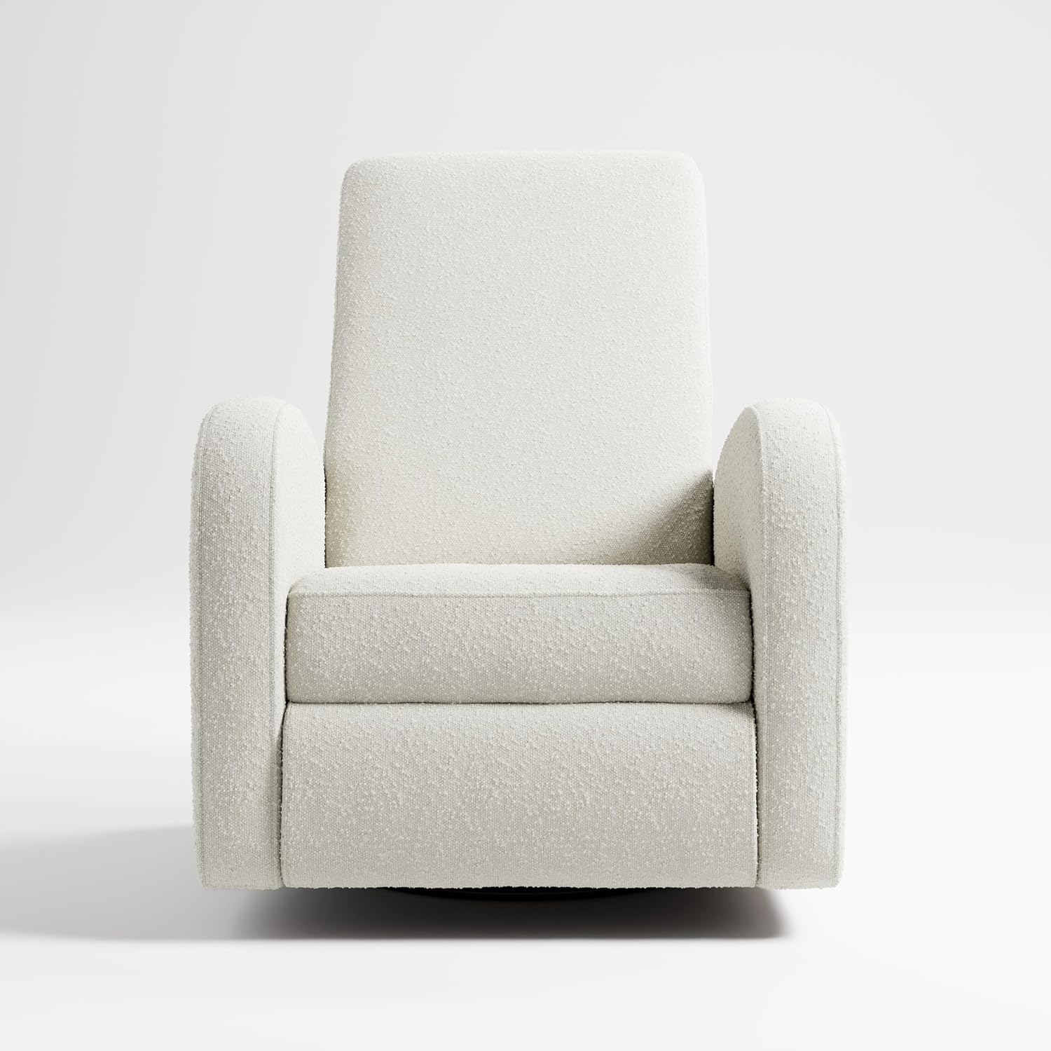 Storkcraft Santa Monica Power Recliner Swivel Glider (Ivory Boucle) – Effortless Electronic Power Recline, USB-A & USB-C Charger