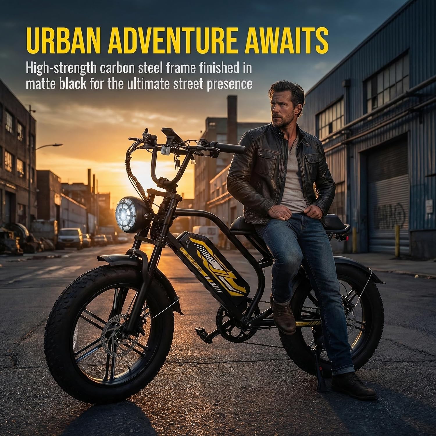 Fat Tire Electric Bike for Adults - 20'x4' Tires, 1000W Peak Motor, 25MPH, 7-Speed Electric Mountain Bike, 48V Removable Battery, 60-Mile Range