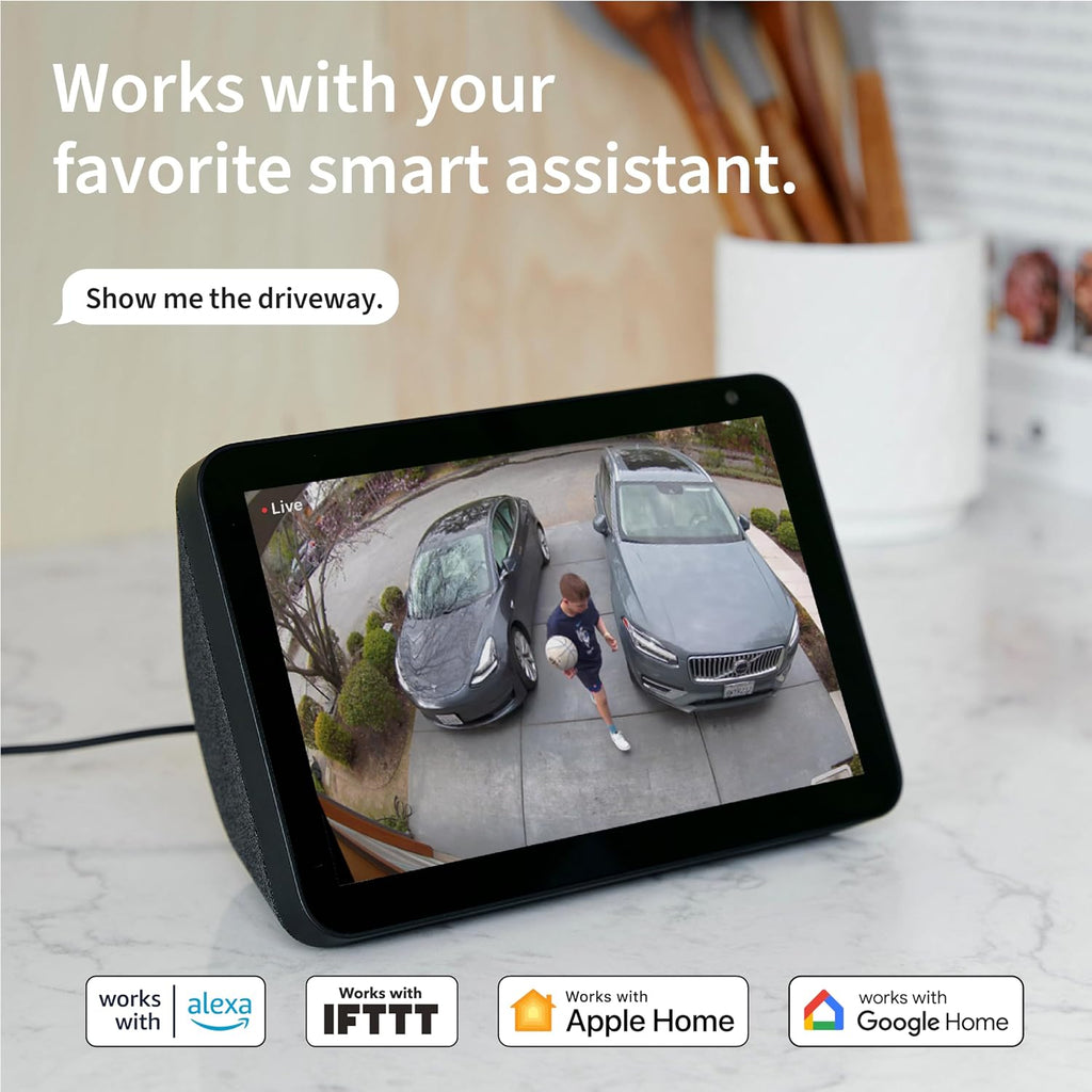 Arlo Ultra Security Camera 4K HDR (2nd Gen, 2020 Release) + SmartHub, Battery Power, Emergency Response, AI Event Captions, 1-Month Trial of Secure Plan, 180° Field of View, 3 Cam, White