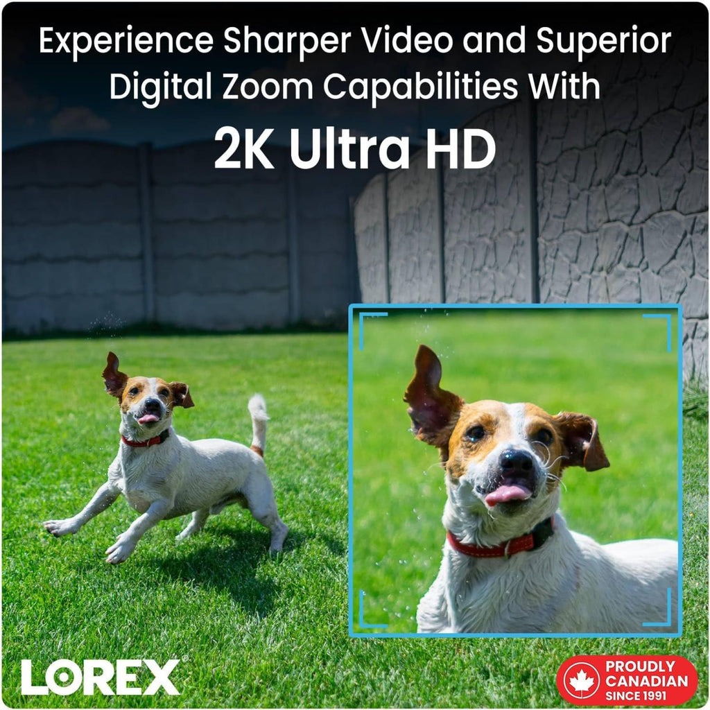 Lorex 2K Pan-Tilt Outdoor WiFi Security Camera | 360° View | Auto-Tracking | Color Night Vision | Person Detection | Warning Light & Siren | IP66 Weatherproof | 32GB MicroSD Included | No Monthly Fee