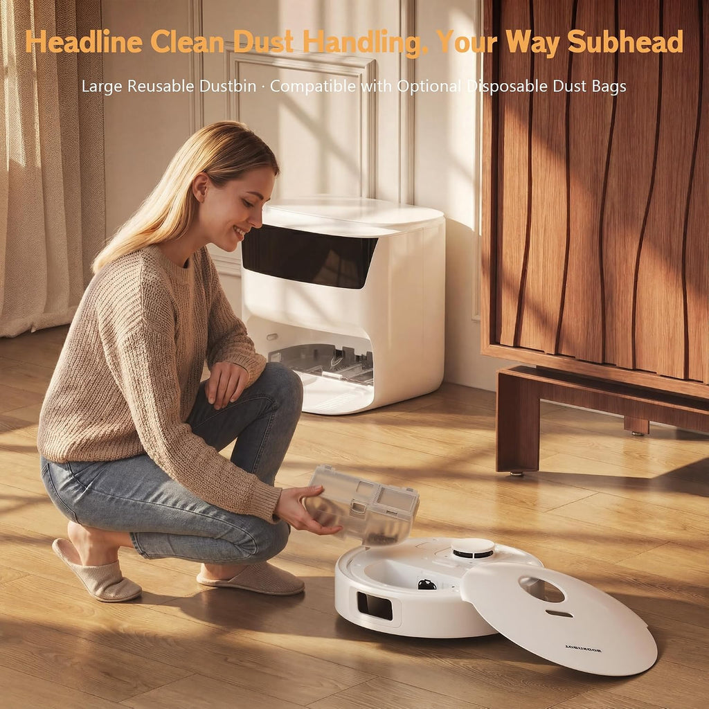 K90L Robot Vacuum and Mop Combo for Pet Hair, Dual Spinning Mops with Self-Cleaning and Warm Air Drying, LiDAR Navigation with No-Go Zones, App & Alexa Control, for Carpet and Hard Floors