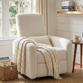 Nursery Rocking Chairs, 270° Oversized Power Swivel Glider Rocker Recliner w/USB & Type-C Charging Port, Rotating Rocking Reclining Nursing Chair for Breastfeeding, Living Room,Bedroom,White