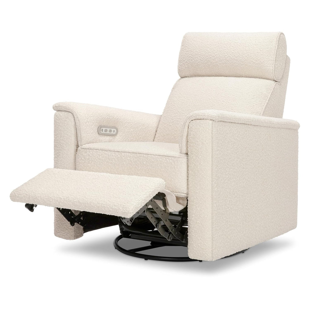 Namesake Willa Plus Power Glider Recliner w/Power Headrest in Performance Ivory Boucle, Water Repellent and Stain Resistant, Greenguard Gold and CertiPUR-US® Certified