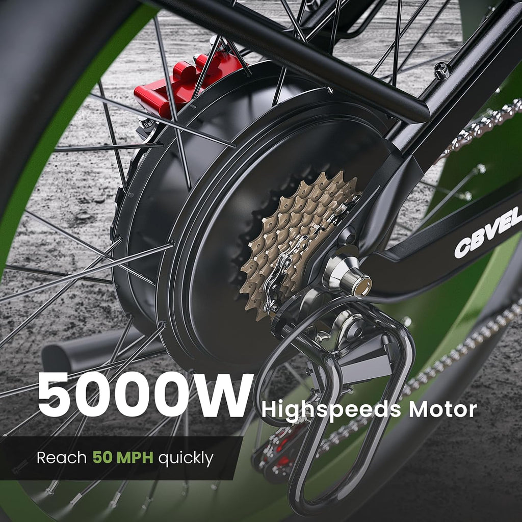 DriftGod Electric Bike for Adults, 3500W Ebike, 50MPH 100Miles Electric Mountain Bike, 26' X 4Fat Tire Adult Electric Bicycle with 52V 40AH Battery E Bikes, Full Suspension Electric Dirt Bike