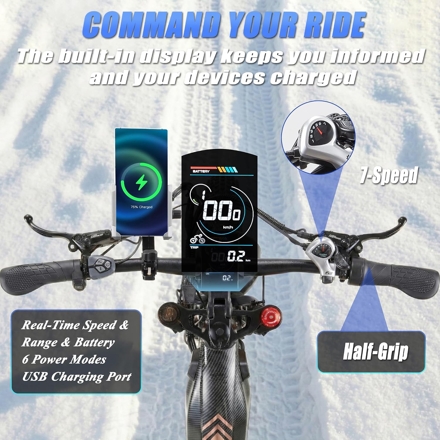 2026 Dual Motor Electric Bike for Adults AWD 5000W/3000W Peak 40 MPH/30 MPH E Dirt Bike, 52V/48V Removable Battery 65/80/150 Miles Max Long Range with Full Suspension 26' Fat Tires Mountain Bike