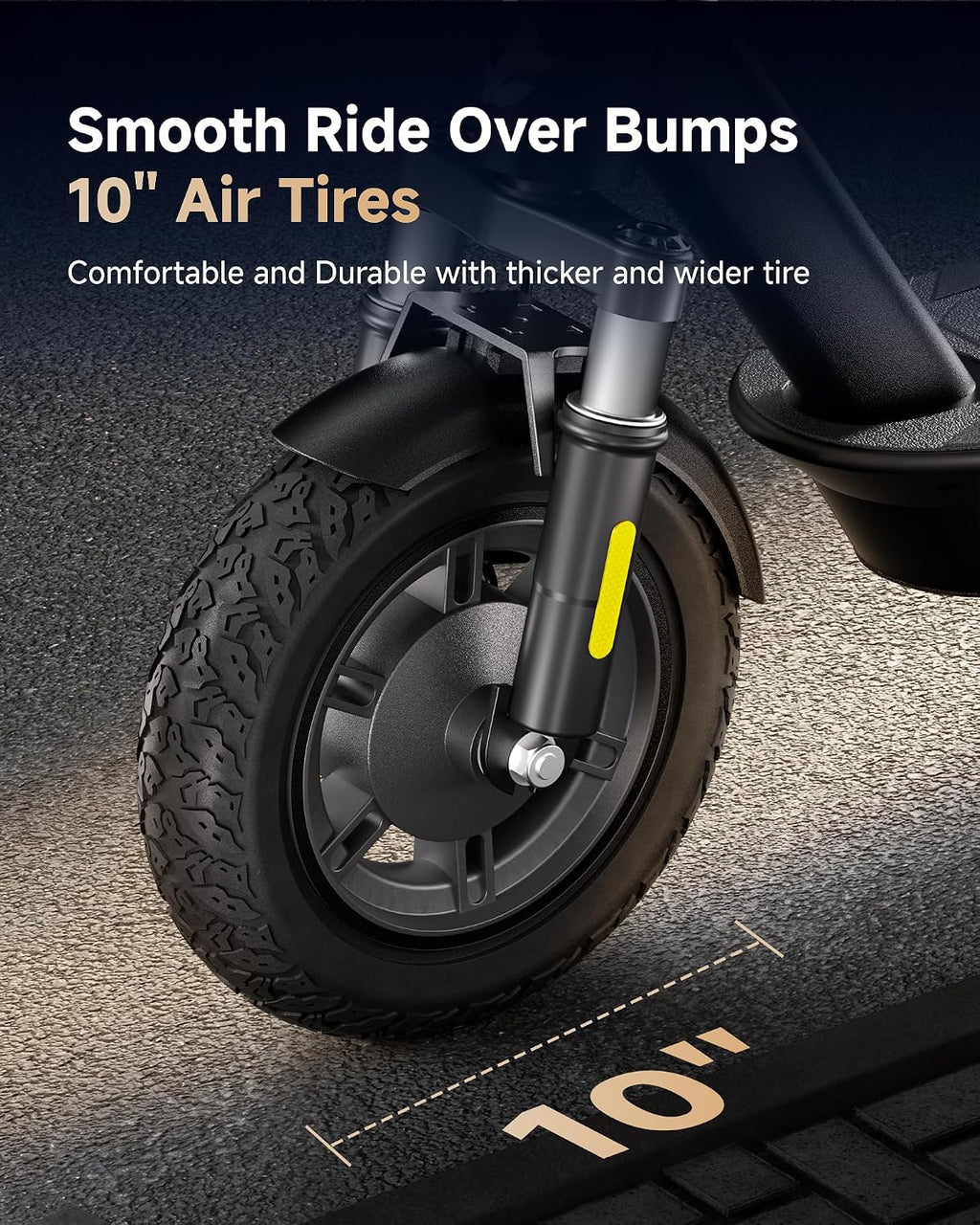 ECOROAD EC10 Electric Scooter for Adults, 750W Motor & 25 MPH & 32 Miles Long Range, 10' Tires with Dual Suspension, Foldable Commuting E Scooter with App Control