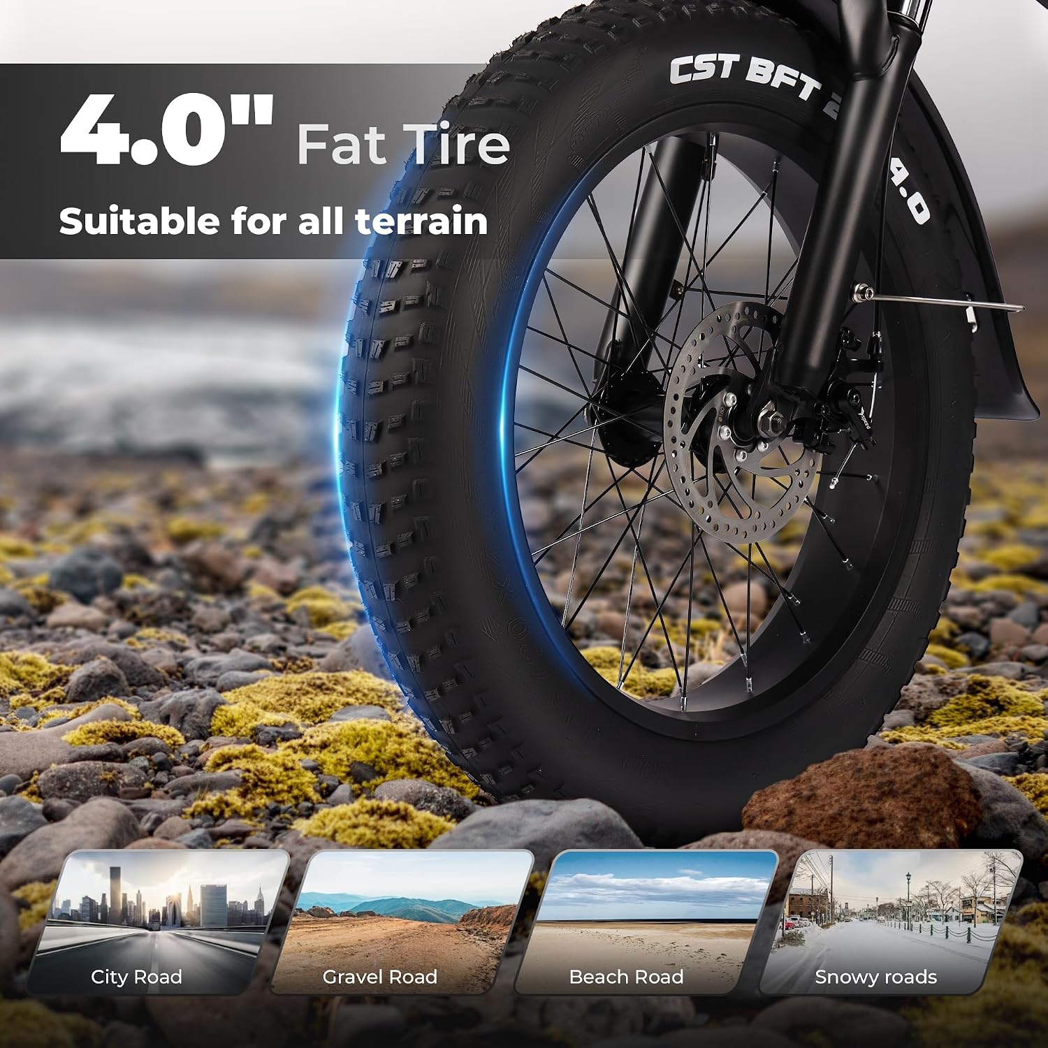 VARUN Electric Bike - Peak 750W Adults Ebike Up to 80KM, 25MPH, 624Wh Anti-Theft Battery, Shock Absorber, Pedal-Assist Level, Portable 20' Fat Tire Ebike for Women & Men