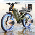 2026 eAhora Romeo Dual-Motor Ebike - 50Mph 5600W 60-80AH 250Miles Long Range Electric Bike for Adults, Full Suspension Hydraulic Brakes Electric Bicycle, 26' Mountain Bike for Off-Road Commuting