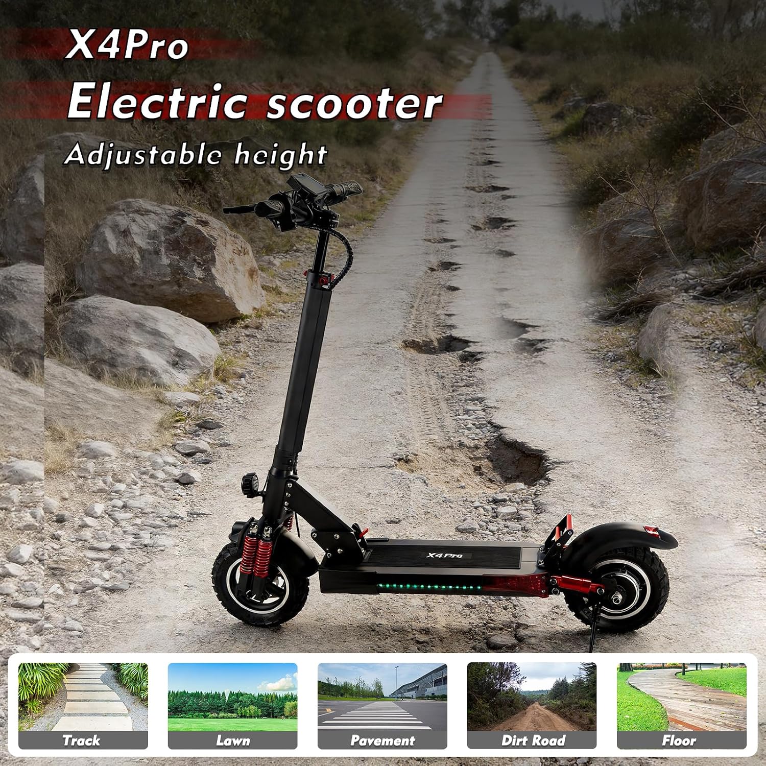 Electric Scooter for Adults, 350W/800W Motor, 15/22/34 Miles Range, 8.5/10' tire, Folding E-Scooter with Dual Suspension, Teenage Off-Road E Scooter
