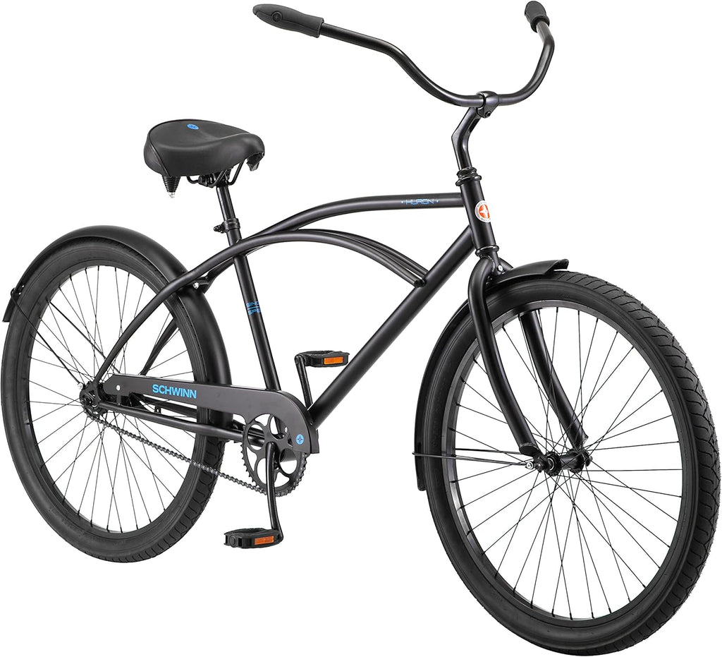 Schwinn Cruiser Bike, 26 Inch Bike for Women and Men, Beach Cruiser Bicycle, Linear Pull Brakes, Comfortable Padded Seat, Upright Riding Position, Adult Bicycle