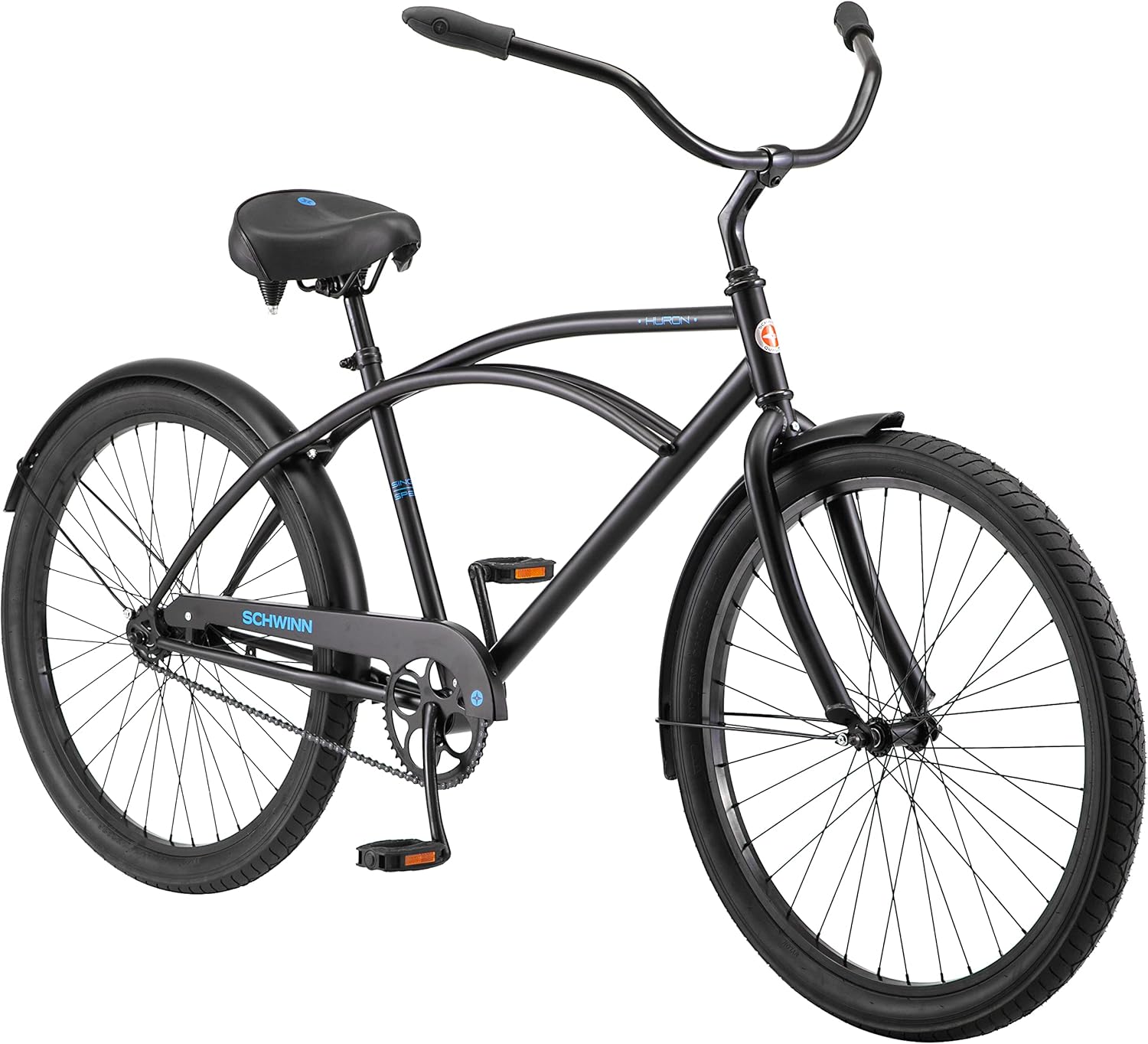 Schwinn Cruiser Bike, 26 Inch Bike for Women and Men, Beach Cruiser Bicycle, Linear Pull Brakes, Comfortable Padded Seat, Upright Riding Position, Adult Bicycle