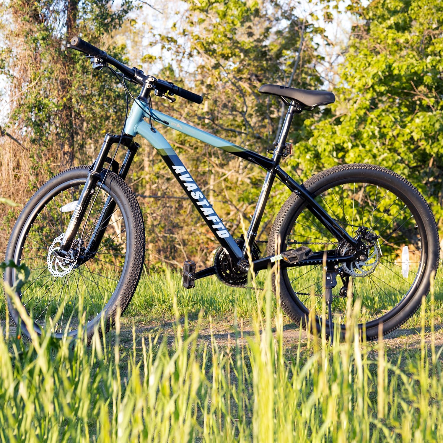 AVASTA Earth 26 27.5 inch Mountain Bike with 21-Speed, Aluminum Frame, Dual Disc Brake, Comfortable Saddle, Multiple Colors